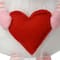 Glitzhome® 28.25" Fabric Valentine's Gnome Shelf Sitter with Dangling Legs